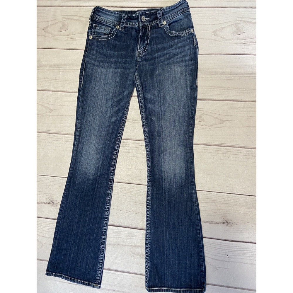 Silver Jeans Womens 28 Blue Suki Bootcut Stretch Dark Wash Denim 28x33.5